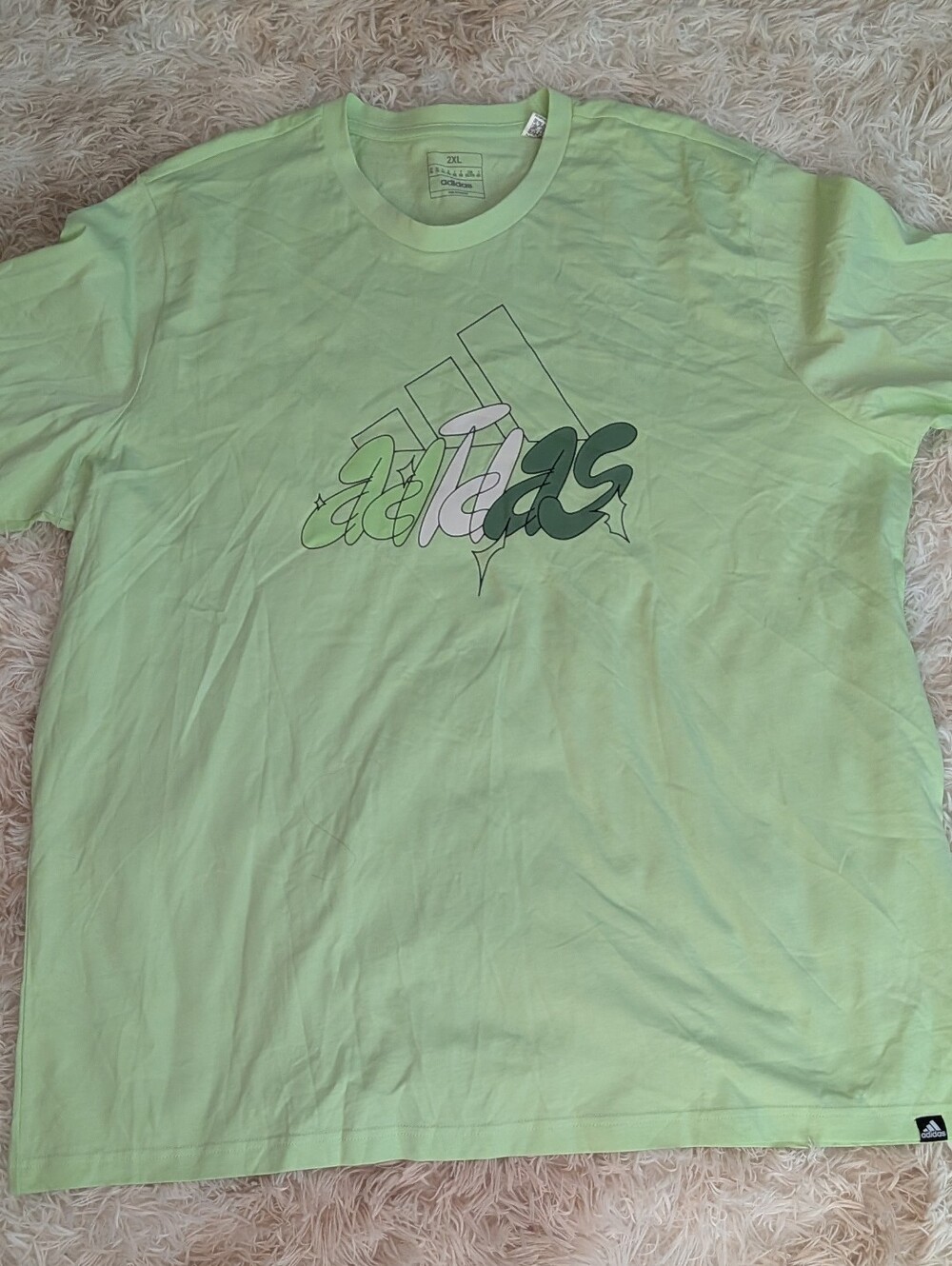 NWOT, Adidas, Green, Short Sleeve, Sportswear Illustrated Badge Tee - Men's 2XL